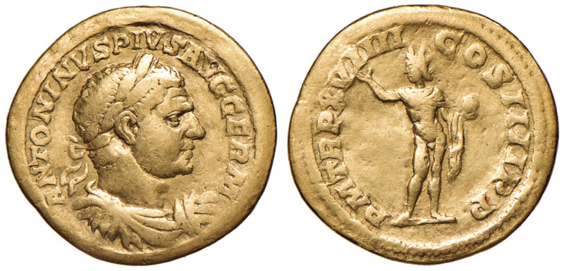 Caracalla (211-217) Aureo - Busto laureato a d. - Il Sole stante a s. - RIC 281 ...