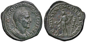 Traiano Decio (249-251) Sesterzio - Testa laureata a d. - R/ Genio stante a s. - RIC 117b AE (g 24,58) Splendido esemplare
SPL+
