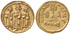 Eraclio (610-641) Solido - Gli imperatori stanti di fronte - R/ Croce potenziata - Sear 767 AU (g 4,43)
SPL+