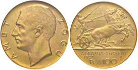 ALBANIA Zog (1925-1939) 100 Franga 1927 senza stelle sotto il busto Prova - P.P. 786 AU RRR In slab PCGS MS62 cod. 1000435.62/21056634
MS 62