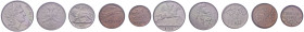 ALBANIA Zog (1925-1939) Lek 1926, 1/2 Lek 1926 , 1/4 Lek 1927, 10 Qindar Leku 1926 e 5 Qindar Leku 1926 - KM 5, 4, 3, 2, 1 NI/CU Lotto di cinque monet...