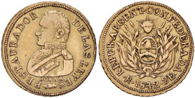 ARGENTINA La Rioja - 2 Escudos 1842 - Fr. 11 AU (g 6,51) RR
MB