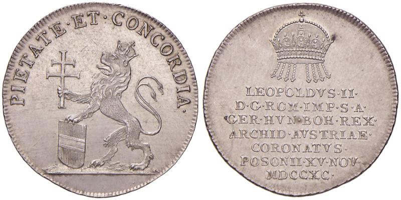 AUSTRIA Leopoldo II (1790-1792) Medaglia 1790 per l’incoronazione di Leopoldo a ...