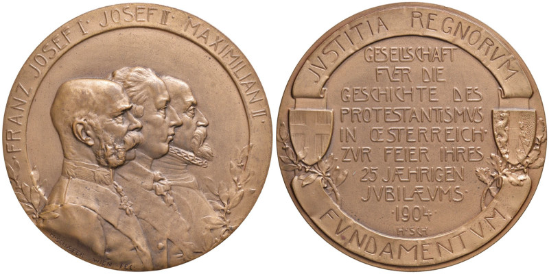 AUSTRIA Francesco Giuseppe (1848-1916) Medaglia 1904 - Opus: Schafer AE (g 71,83...