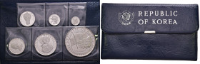 COREA 1.000, 500, 250, 200, 100 e 50 Won 1970 - AG Set di sei monete in confezione originale
FS