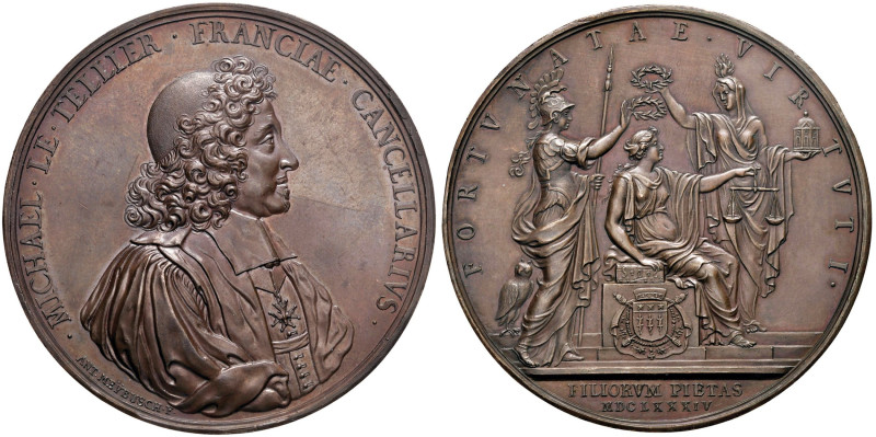 FRANCIA Michael Le Tellier Medaglia 1684 - Opus: Meyrbusch AE (g 95,46 - Ø 60 mm...