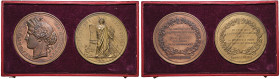 FRANCIA Terza Repubblica - Medaglia 1879 Coppia di medaglie per l’elezione dei Jules Grevy presidente e per il ritorno a Parigi dei Poteri Pubblici- E...