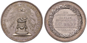GERMANIA Hessen-Darmstadt - Ludwig I (1806-1830) Medaglia 1827 per le nozze d’oro con Luise - Opus: P. Bruckmann - AG (g 29,60 - 38 mm) RR Minimo segn...