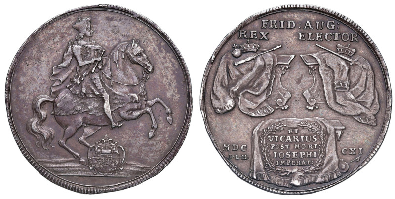 GERMANIA Sassonia - Frederick Augustus I (1694-1733) Tallero 1711 - KM 803 AG (g...