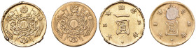 GIAPPONE Meiji (1867-1912) Yen 4 (1871) - KM Y9 AU (g 1,68 + 1,66) Lotto di due monete da montatura
MB