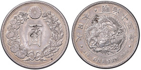 GIAPPONE Meiji (1867-1912) Yen 13 (1880) - KM Y A25.2 AG (g 26,93) Contromarche
BB