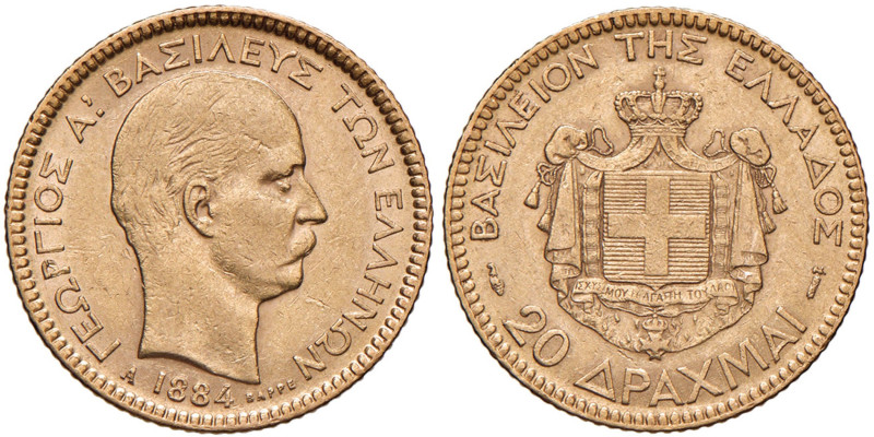 GRECIA Giorgio I (1863-1913) 20 Dracme 1884 - KM 56 AU (g 6,43)
BB