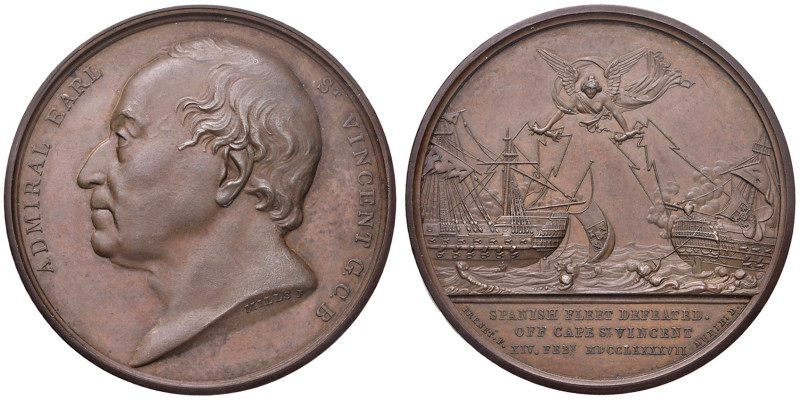INGHILTERRA Medaglia 1797 Sconfitta della flotta spagnola - Opus: Mills AE (g 39...