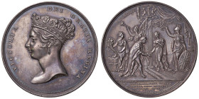 INGHILTERRA Vittoria (1837-1901) Medaglia 1837 Visita a Londra - Opus: Barber - AG (g 110 - Ø 61 mm) RRR In astuccio anonimo ma apparentemente d’epoca...