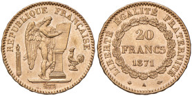 FRANCIA Terza Repubblica (1871-1940) 20 Franchi 1871 A - KM 825 AU (g 6,46)
FDC