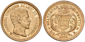 GUATEMALA 4 Pesos 1869 - KM 187 AU (g 6,74)
qFDC
