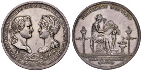 Medaglia 1810 Nozze a Vienna per procura di Napoleone con Maria Luisa D/ “NAPOLEON GALL. IMP. ITALIAE REX. M. LUDOVICA FRANC. AUST. IMP. FIL. A. A.” T...