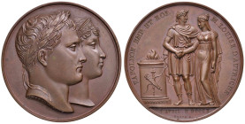 Medaglia 1810 Matrimonio a Parigi di Napoleone con Maria Luisa - Opus: Andrieu per il D/, Jouannin per il R/ - Bramsen 952 - AE (g 41,50 - Ø 40 mm) Ex...
