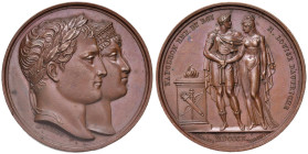Medaglia 1810 Matrimonio a Parigi di Napoleone con Maria Luisa Opus: Andrieu e Brenet - Bramsen 954 - AE (g 17,30 - Ø 32 mm) Rara. Ex Asta del Titano ...