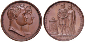 Medaglia 1810 Matrimonio a Parigi con Maria Luisa - Opus: Galle e Droz - Bramsen 955 - AE (g 9,48 - Ø 26 mm) Rarissima in bronzo. Ex Negrini 16.6.1996...