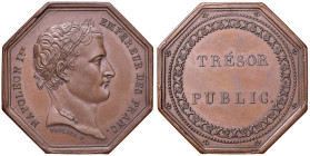 Gettone 1810 Tesoro Pubblico - Opus: Tiolier - Bramsen 989 - AE (g 17,17 - Ø 34 mm). Rarissimo gettone ottagonale in bronzo in superba conservazione. ...