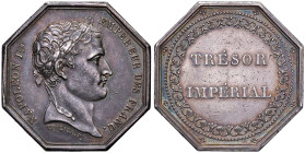 Gettone 1810 Tesoro Imperiale - Opus: Tiolier - manca in Bramsen - AG (g 16,91 - Ø 33 mm). Rarissimo gettone ottagonale. D/ come in D/ Bramsen n. 989 ...