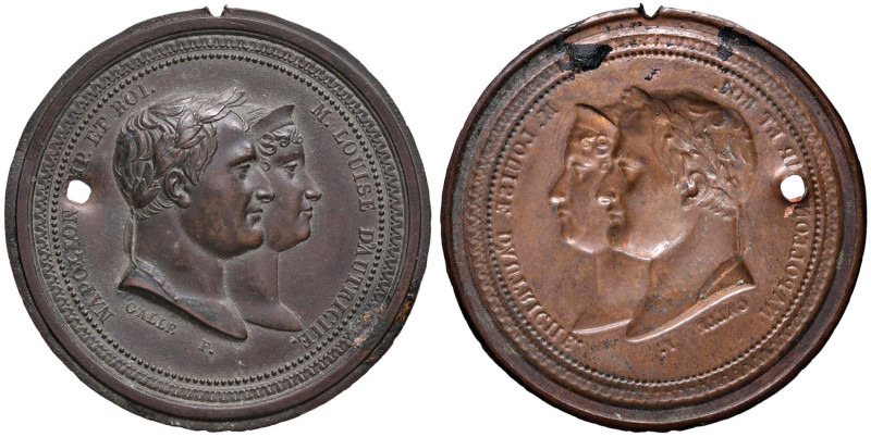 Medaglia 1810 Napoleone e Maria Luisa. AE (g 2,67 - Ø 35 mm) Altro esemplare in ...