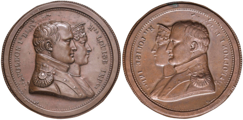 Medaglia 1810 Napoleone e Maria Luisa - Bramsen 1002 AE (g 3,94 - Ø 43 mm) Raris...