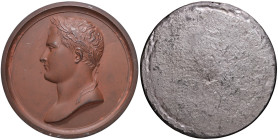 Medaglia 1810 L’imperatore Napoleone - Opus: Andrieu - Bramsen 1013 (var.) - AE (g 642 - Ø 142 mm) Medaglione uniface fuso molto raro. Ex F. Tuzio (Co...
