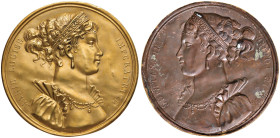 Medaglia 1810 Maria Luisa Imperatrice - Opus: Morel - Bramsen 1041 - AE dorato (g 3,00 - Ø 47 mm) Rarissimo repoussé. Ex F. Tuzio (Convegno di Verona ...