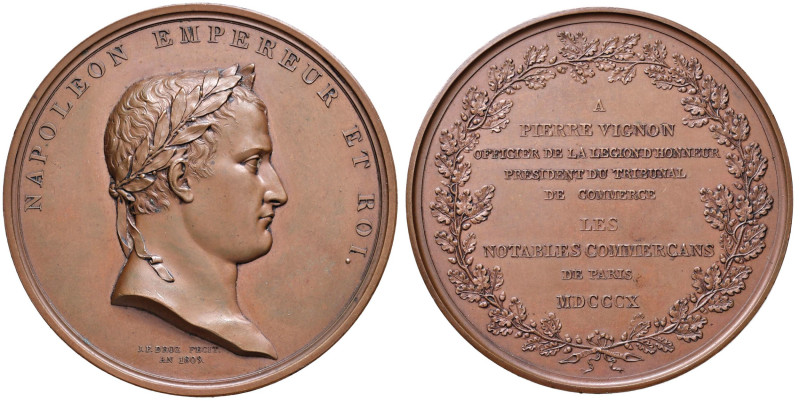 Medaglia 1810 In onore di Pierre Vignon presidente del Tribunale del commercio d...