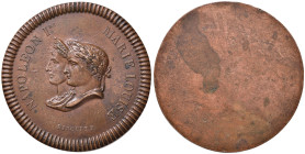Medaglia 1810 Napoleone e Maria Luisa Busti accollati a sx in cerchio perlinato - Opus: Ribourt - Bramsen 2233 - AE (g 38,52 - Ø 40 mm) Rarissimo clic...