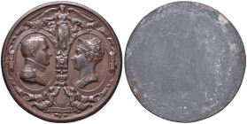 Medaglia 1810 Nozze a Parigi di Napoleone con Maria Luisa - Opus: autore non indicato - Bramsen 2235, Julius 2279 - SN bronzato (g 85,49 - Ø 75 mm) De...