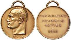 MEDAGLIE FASCISTE Medaglia 1926 commissione granaria Aquila - Opus: Mistruzzi - AU (g 6,73 - 21 mm)
SPL