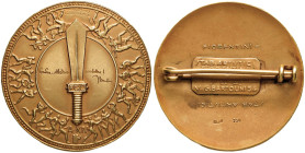 MEDAGLIE FASCISTE Medaglia portativa con spilla A. XIV - Opus. Castiglioni - AU ( g 13,77 marcato 750 - Ø 33 mm)
SPL