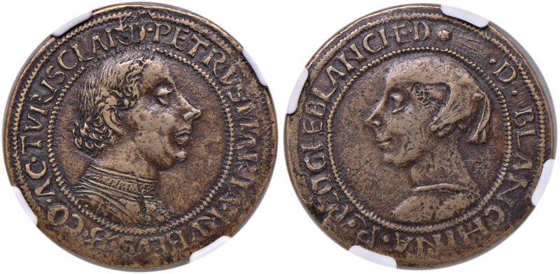 PARMA Pier Maria II de’ Rossi e Bianca Pellegrini Medaglia Opus: G. Enzola - AE ...