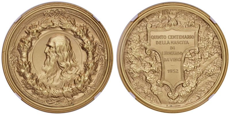 Leonardo da Vinci Medaglia 1952 Quinto centenario della nascita - Opus: Pogliagh...