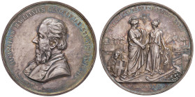 Agostino Magliani (1824-1891) Medaglia 1882 - Opus: Maccagnani, Vagnetti AG (g 154 - diametro 66 mm) Una imponente medaglia, minimi graffietti nei cam...