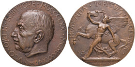 Ugo Ojetti Medaglia 1946 - Opus: Albano - AE (g 438 - Ø 95 mm) RRR Una splendida ed imponente medaglia
qFDC