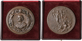 Cristoforo Colombo Medaglia 1892 per il 4°Centenario della scoperta dell’Ameriica - Opus: Poliaghi - AE (g 419 - diametro 102 mm) Uno splendido esempl...