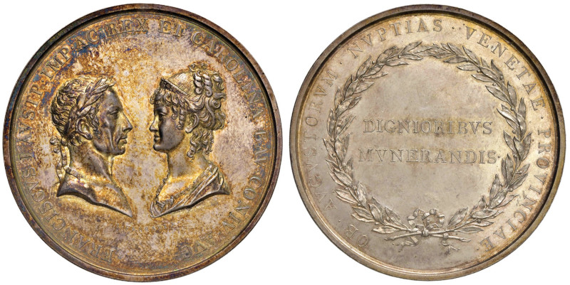 AUSTRIA Francesco I Medaglia 1816 Matrimonio con Carolina Carlotta Augusta di Ba...
