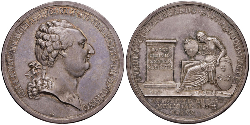 FRANCIA Luigi XIV Medaglia 1793 Per la morte - Opus: B. D. B. AG (g 26,25 - Ø 45...