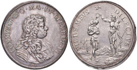 FIRENZE Cosimo III (1670-1723) Piastra 1676 - MIR 326/3 AG (g 31,39) Bell’esemplare dal metallo lucente
SPL/SPL+