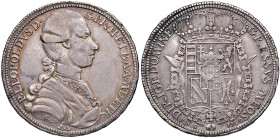FIRENZE Pietro Leopoldo (1765-1790) Francescone 1782 - MIR 381/1 AG (g 27,12) RRRR Busto più grande e testa che interrompe la leggenda. Questo millesi...