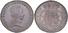 FIRENZE Ferdinando III (1790-1801) Francescone 1799 variante ETR. - MIR 405/8 AG (g 27,23) R Ottima conservazione
qFDC