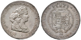 FIRENZE Carlo di Borbone (1803-1807) Mezza dena 1803 - MIR 426/1 AG (g 19,78) RR Conservazione eccezionale con una delicata patina
FDC