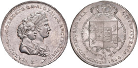 FIRENZE Carlo di Borbone (1803-1807) Mezza dena 1804 - Gig. 16 AG (g 19,64) Moneta di insolita conservazione, ben coniata e con rilievi completamente ...