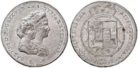 FIRENZE Carlo di Borbone (1803-1807) Mezza dena 1804 - MIR 426/2 AG (g 19,67) RR Minimi graffietti di conio al D/
SPL+