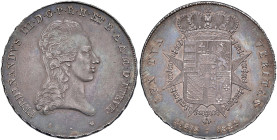 FIRENZE Ferdinando III (1814-1824) Francescone 1824 - MIR 435/5 AG (g 27,29) RR Nella nostra asta 57 un esemplare FDC ha realizzato 5.900 euro più dir...