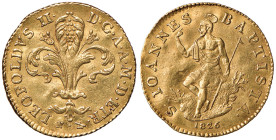 FIRENZE Leopoldo II (1824-1859) Zecchino 1826 - MIR 445/2 AU (g 3,57) RRRRR Tra gli zecchini (o fiorini) d’oro del granduca Leopoldo II il millesimo 1...